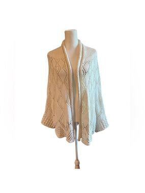 Angel Of The North Cream Knit Poncho